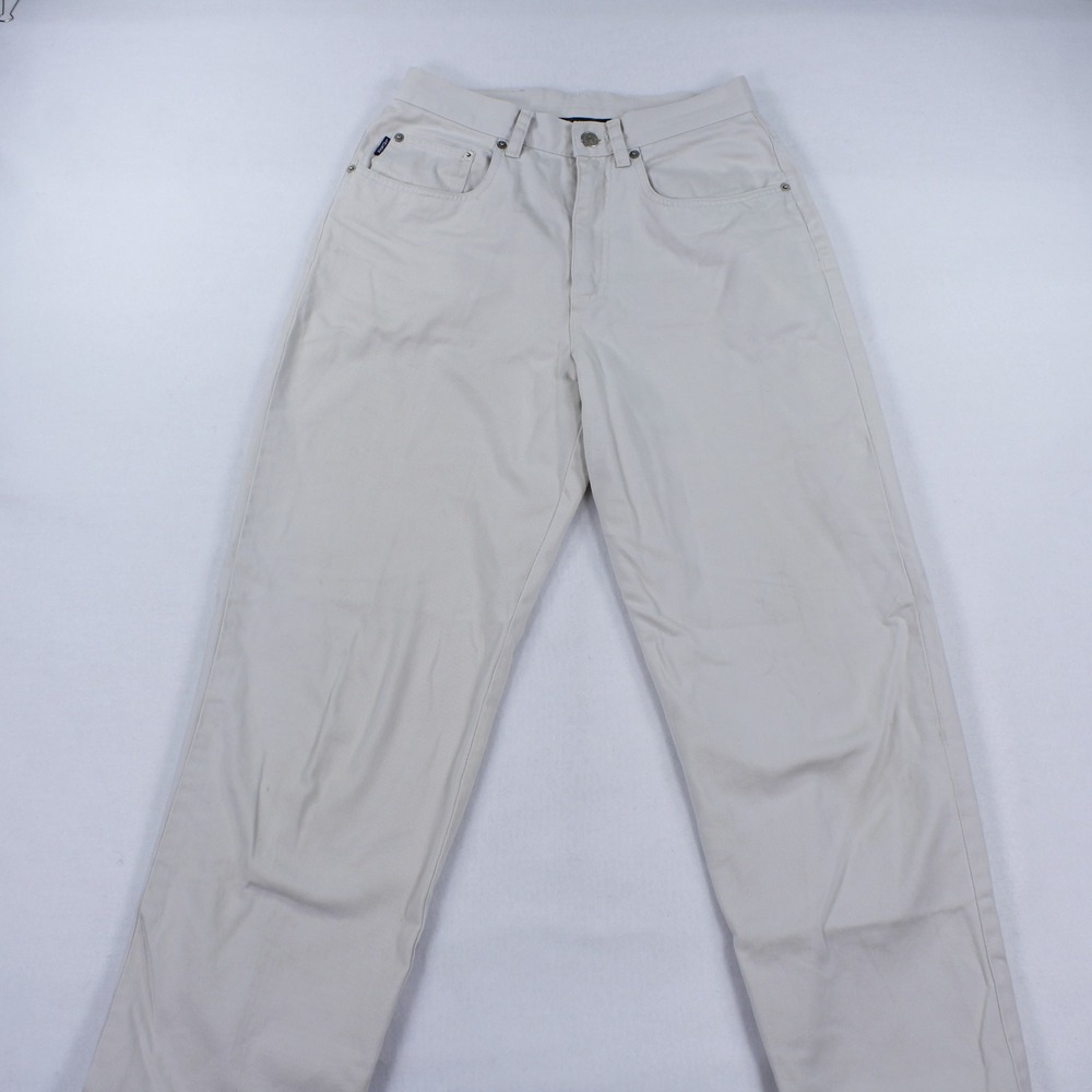 Lauren Ralph Lauren Women's Classic Straight Leg Jeans Size 6 Cream Beige Cotton